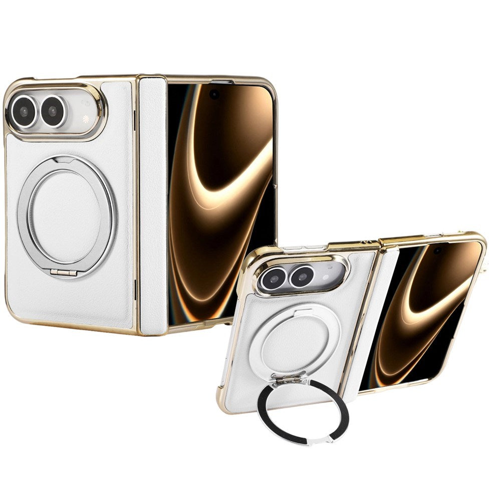 iPhone Duo EIDERWOOD Konstläder Bakside Skal m. Stödfunktion - MagSafe Kompatibel - Vit