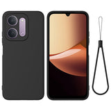 Xiaomi Redmi 17C (5G) EIDERWOOD Silikon Skal med Rem - Svart