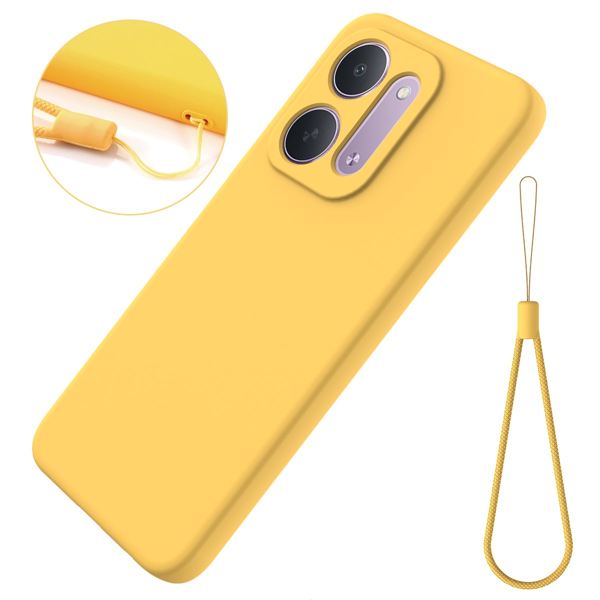 Xiaomi Redmi 17C (5G) EIDERWOOD Silikon Skal med Rem - Gul