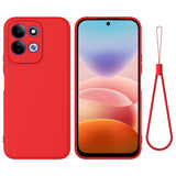 Xiaomi Redmi 17 (5G / 4G) EIDERWOOD Silikon Skal med Rem - Röd