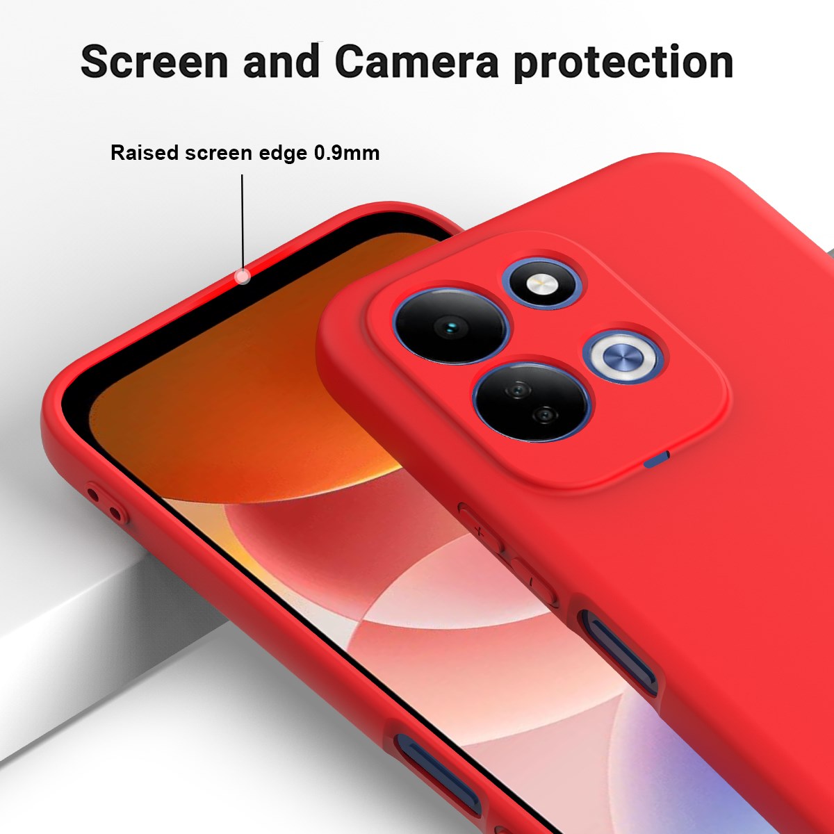 Xiaomi Redmi 17 (5G / 4G) EIDERWOOD Silikon Skal med Rem - Röd