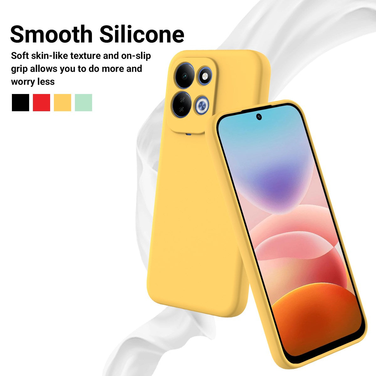 Xiaomi Redmi 17 (5G / 4G) EIDERWOOD Silikon Skal med Rem - Gul