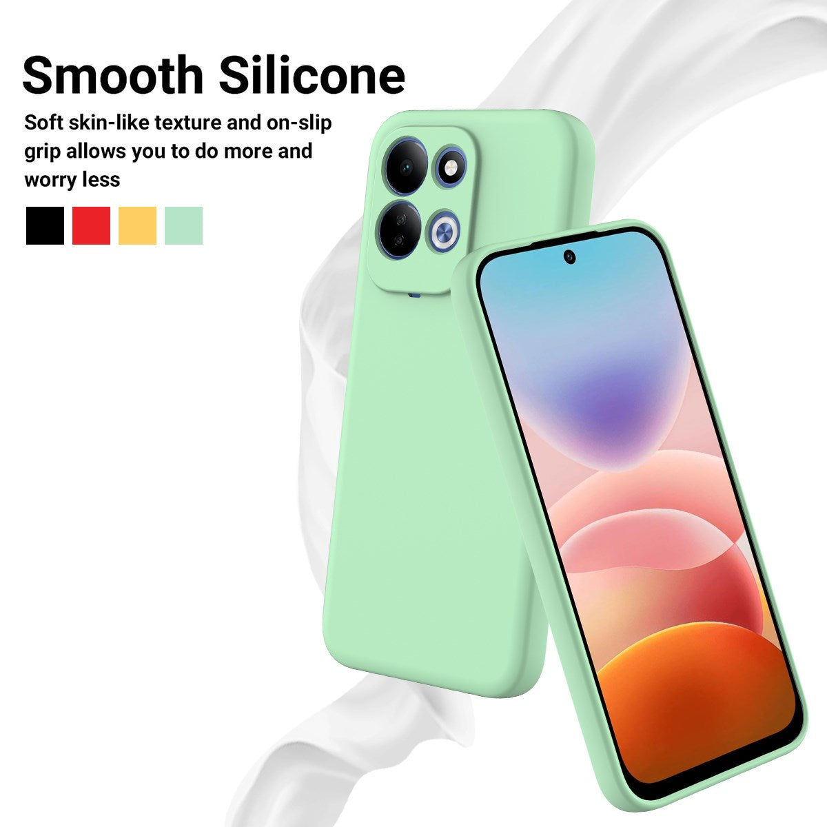 Xiaomi Redmi 17 (5G / 4G) EIDERWOOD Silikon Skal med Rem - Grön