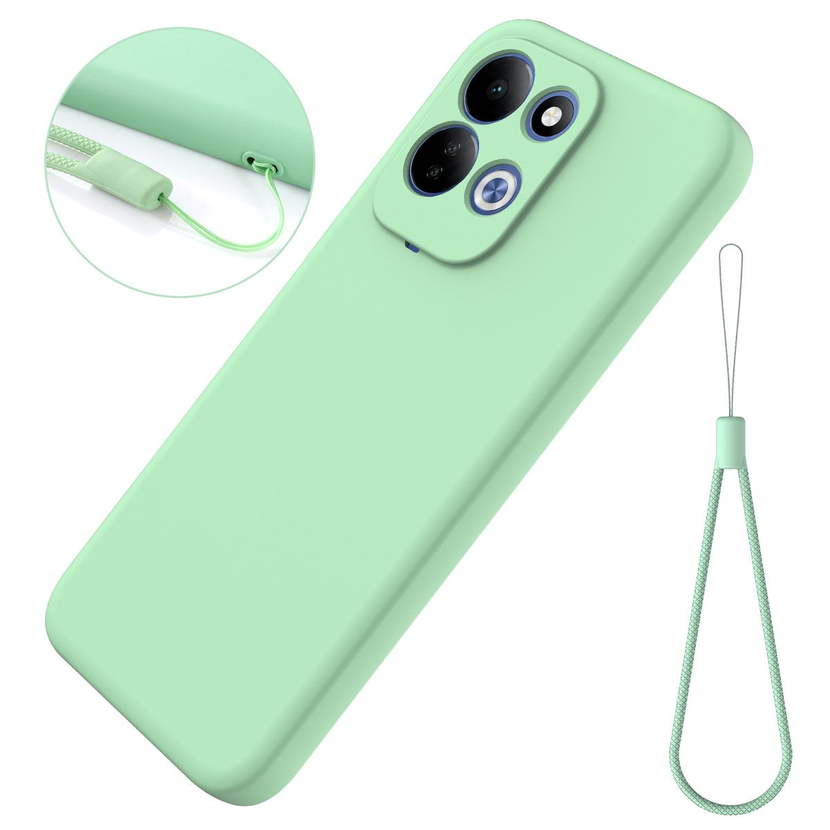 Xiaomi Redmi 17 (5G / 4G) EIDERWOOD Silikon Skal med Rem - Grön