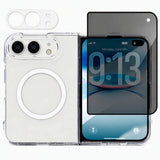 iPhone Duo 3-i-1-skal med Privacy Skärmskyddsglas och Kameralinsskydd - MagSafe Kompatibel - Transparent
