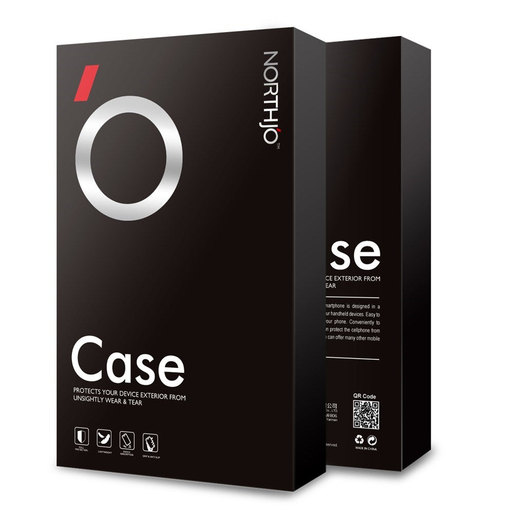 NORTHJO iPhone 14 2-i-1 Set Flexibelt Plast Skal med Härdat Skyddsglas - Genomskinlig