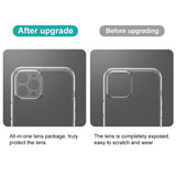 NORTHJO iPhone 14 Pro 2-i-1 Set Flexibelt Plast Skal med Härdat Skyddsglas - Genomskinlig