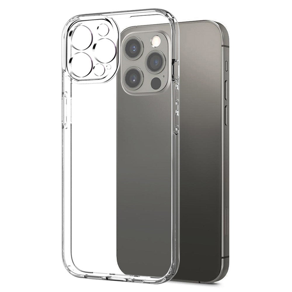 NORTHJO iPhone 13 Pro 2-i-1 Set Flexibelt Plast Skal med Härdat Skyddsglas - Genomskinlig