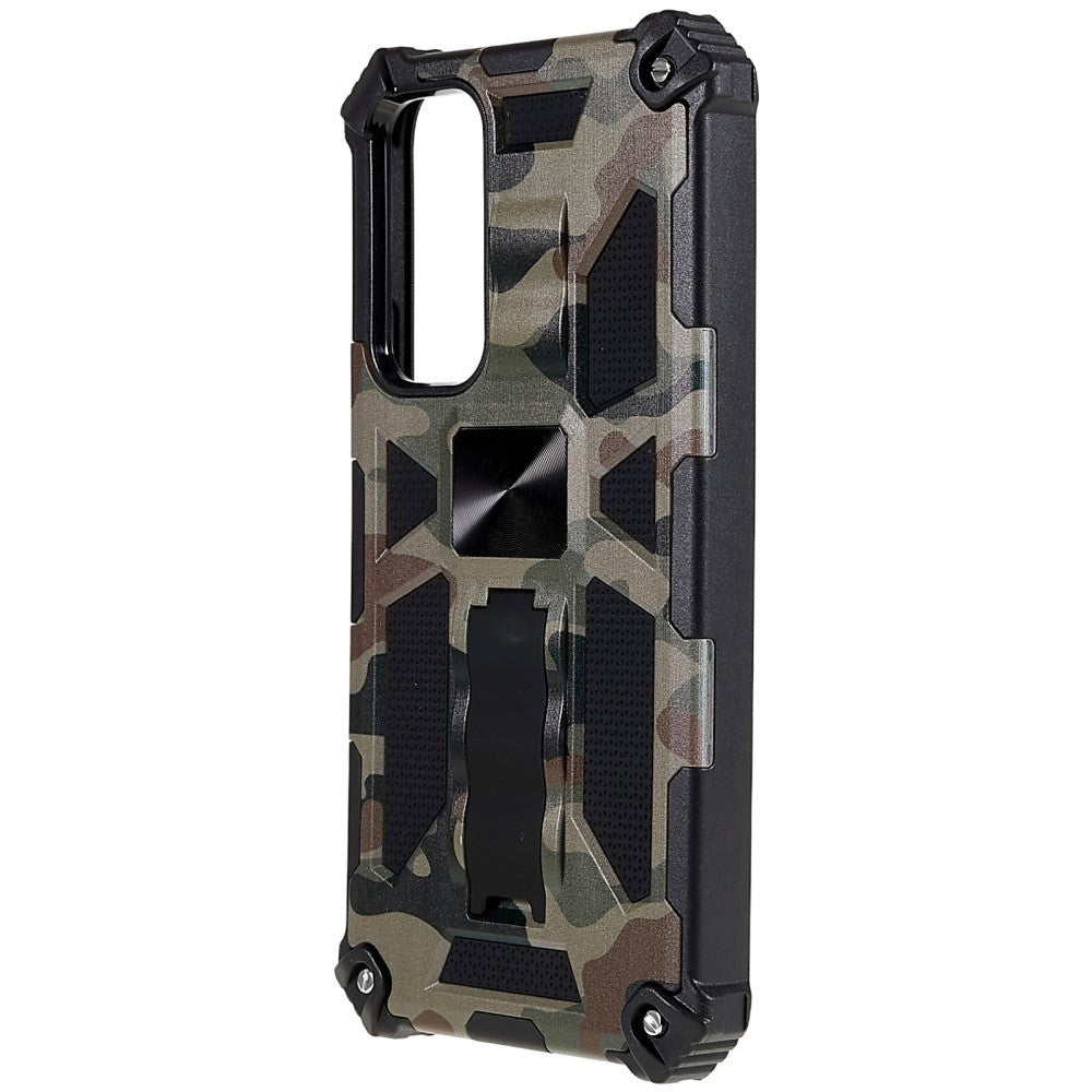 Samsung Galaxy A54 (5G) Skal Hybridplast med Stativ och Magnet - Camo Grön