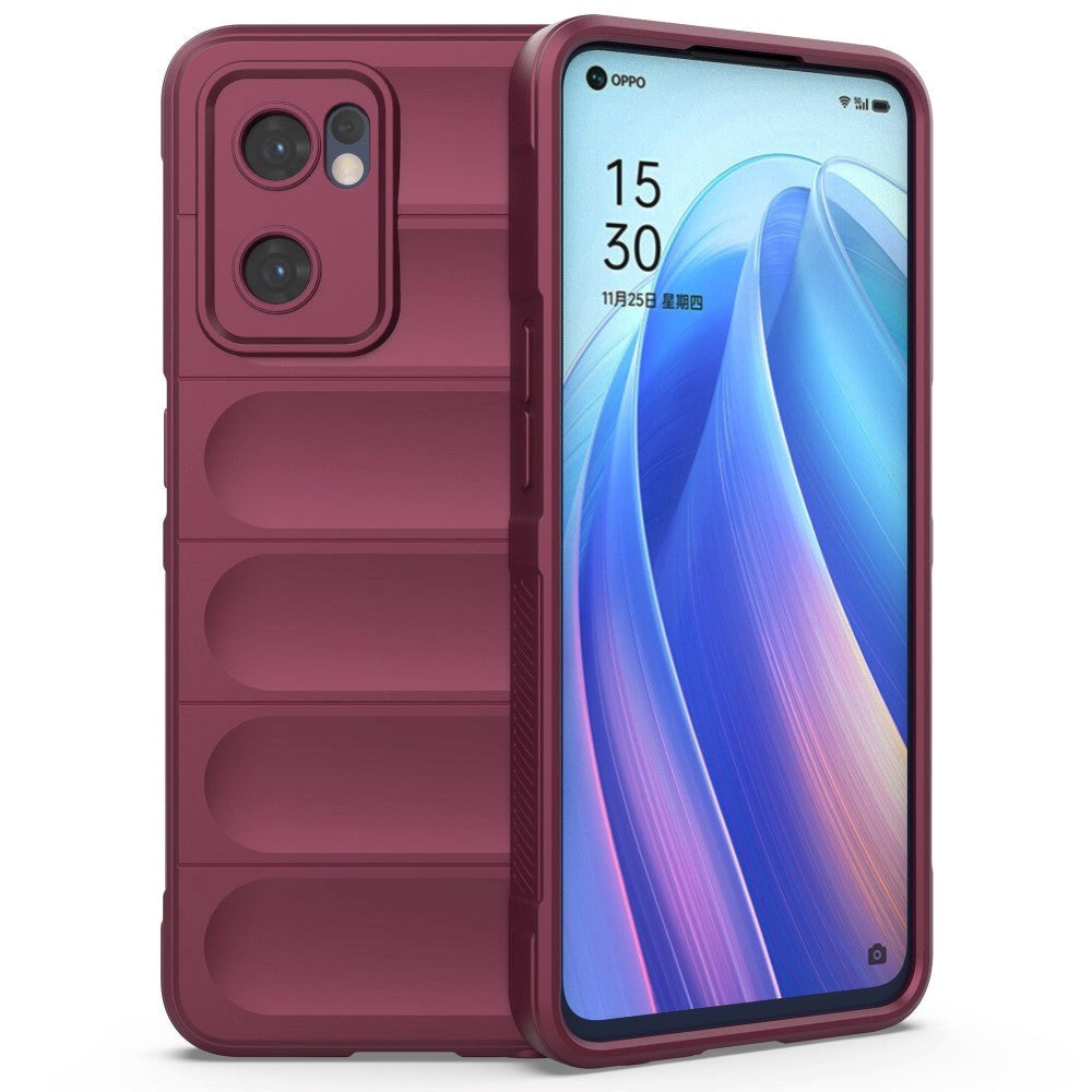 Oppo Reno7 (5G) / Find X5 Lite Flexibelt Skal i Plast - Vinröd