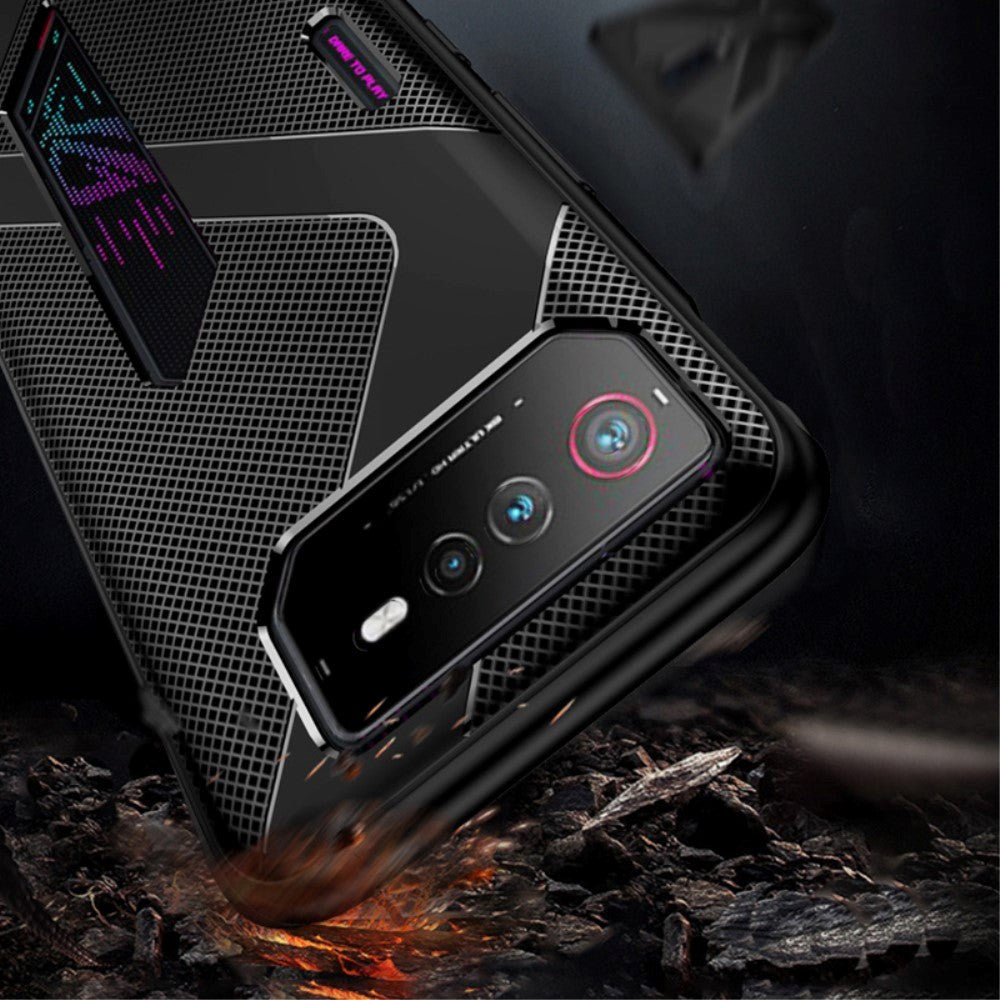 Asus Rog Phone 6 Kolfiber Skal TPU - Svart