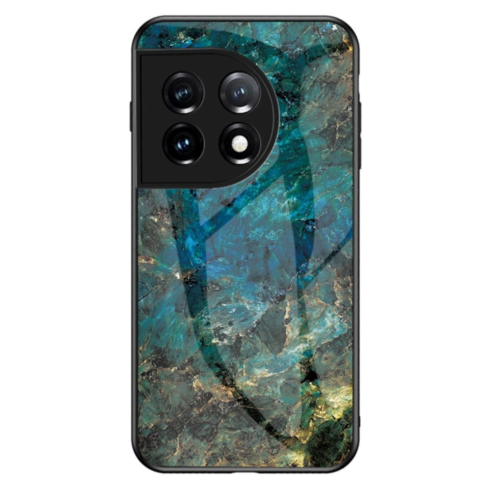 OnePlus 11 Skal med Glasbaksida - Emerald Marble