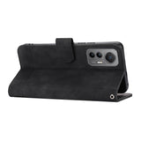 EIDERWOOD Xiaomi 12 Pro Konstläder Fodral med Plånbok och Rem - Svart