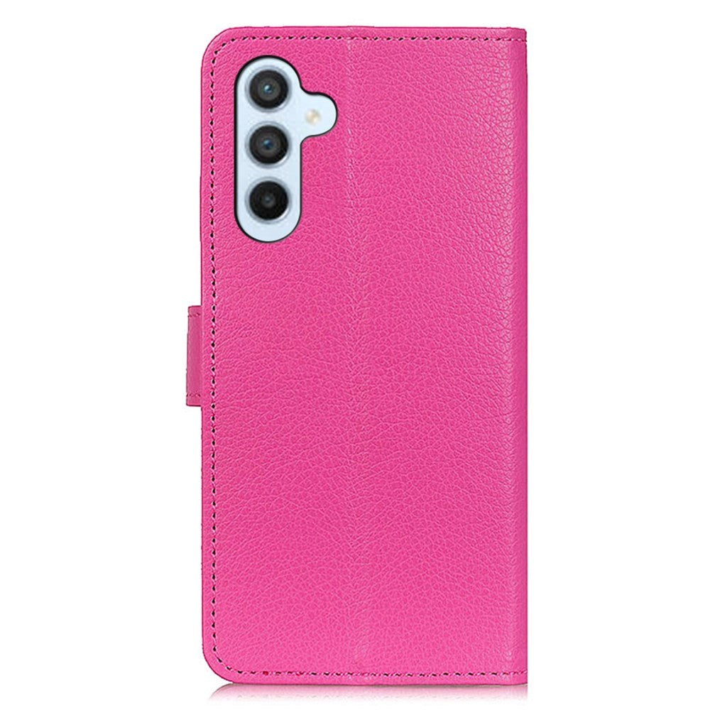 Samsung Galaxy A24 Plånboksfodral Imitationsläder Litchi-textur - Rosa