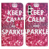 Samsung Galaxy A24 Plånboksfodral - "Keep Calm and Sparkle"