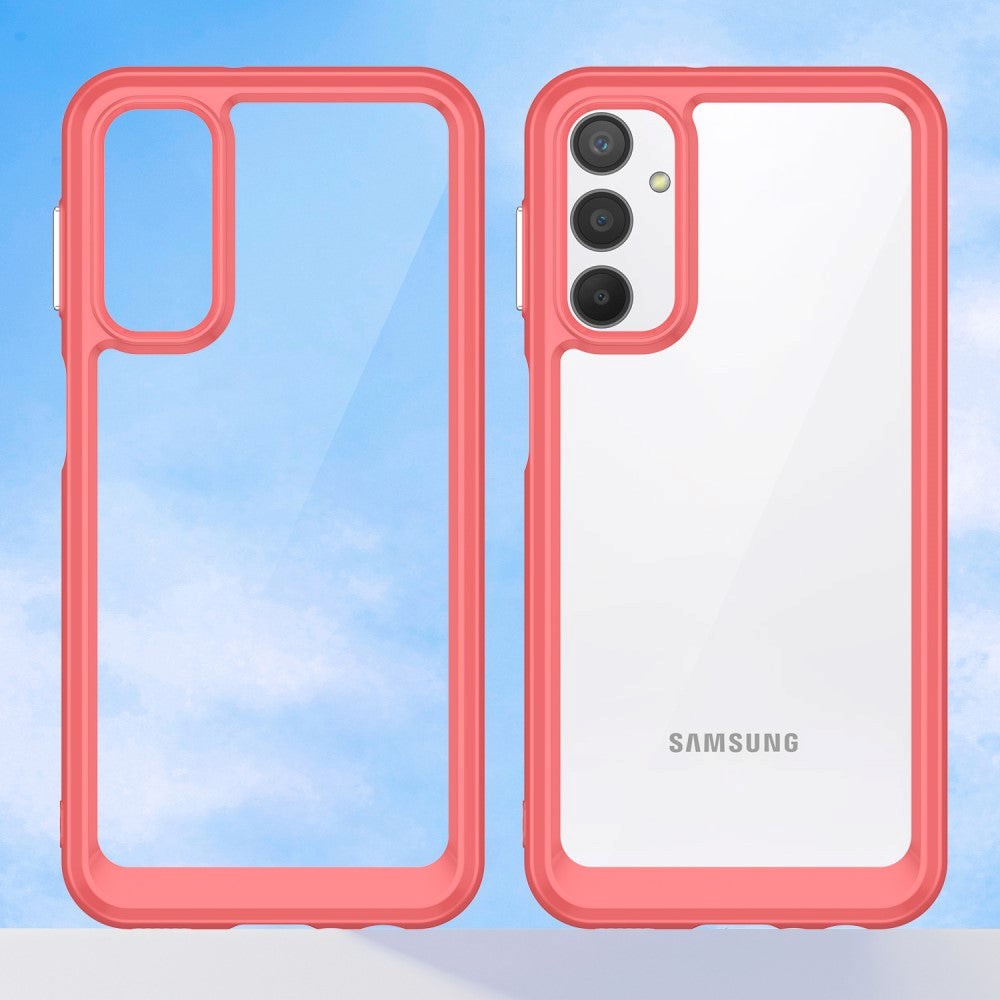 Samsung Galaxy A24 Skal Hybridplast - Transparent / Röd