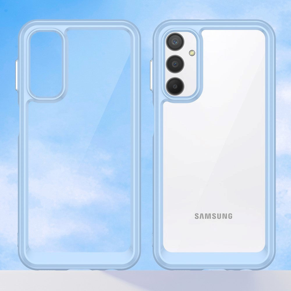 Samsung Galaxy A24 Skal Hybridplast - Transparent / Blå