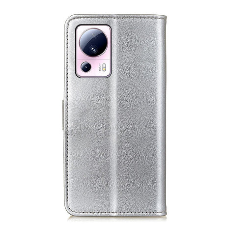 Xiaomi 13 Lite Plånboksfodral PU Läder - Silver