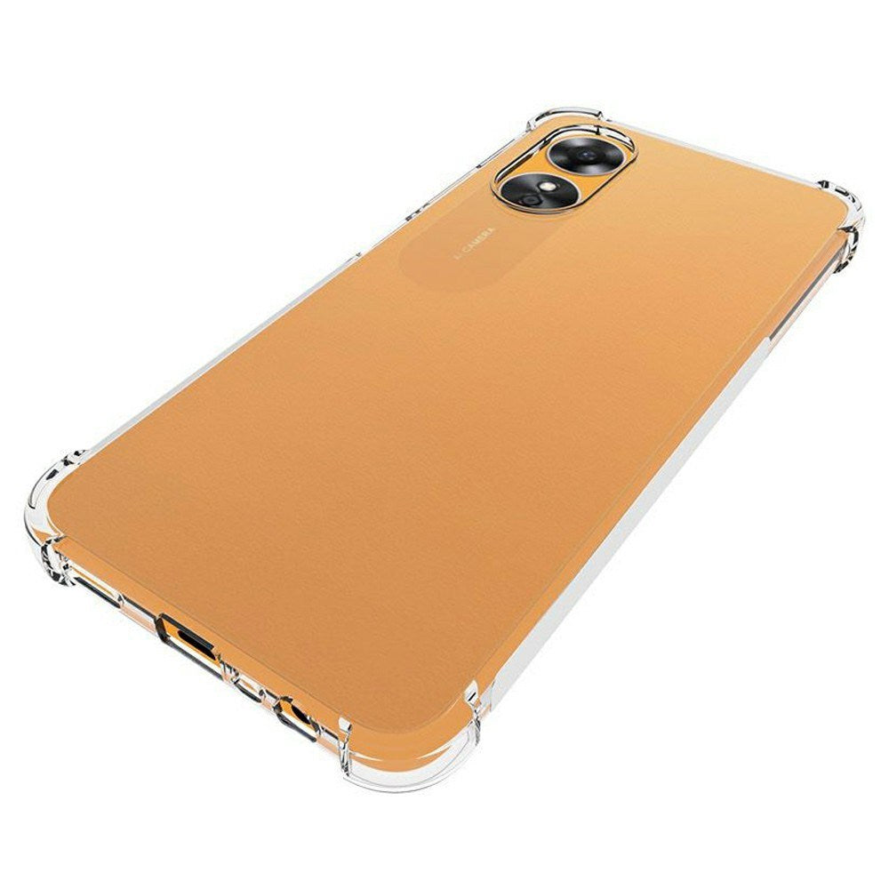 OPPO A17 EIDERWOOD Flexibelt Plast Skal m. Förstärkta Hörn - Genomskinlig