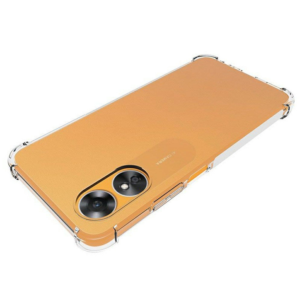 OPPO A17 EIDERWOOD Flexibelt Plast Skal m. Förstärkta Hörn - Genomskinlig