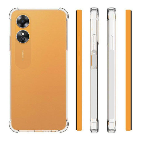 OPPO A17 EIDERWOOD Flexibelt Plast Skal m. Förstärkta Hörn - Genomskinlig