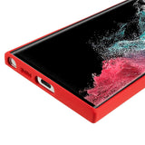 EIDERWOOD Samsung Galaxy S22 Ultra Fodrat Flexibelt Plast Skal - Röd