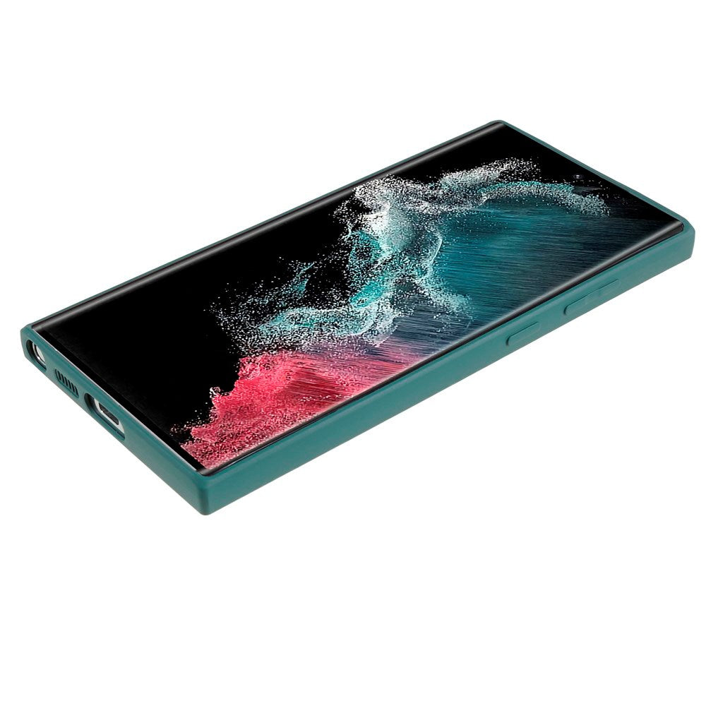 EIDERWOOD Samsung Galaxy S22 Ultra Fodrat Flexibelt Plast Skal - Grön