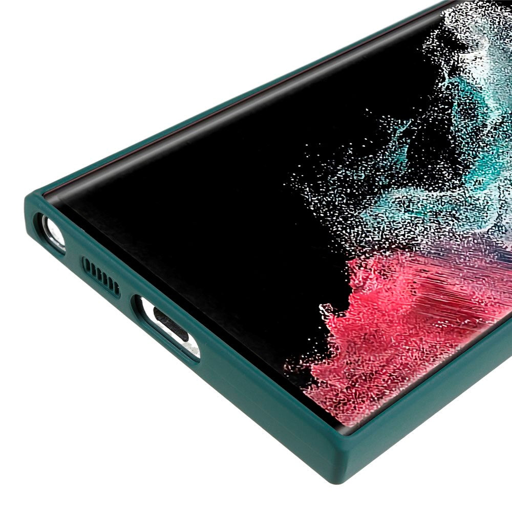 EIDERWOOD Samsung Galaxy S22 Ultra Fodrat Flexibelt Plast Skal - Grön