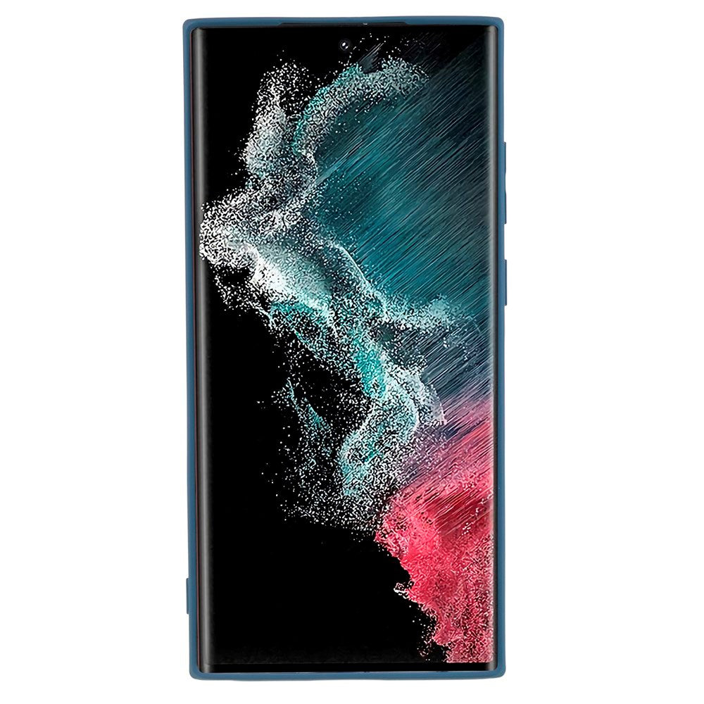 EIDERWOOD Samsung Galaxy S22 Ultra Fodrat Flexibelt Plast Skal - Blå