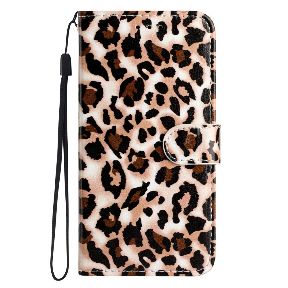 EIDERWOOD Motorola Moto G42 Läder Plånboksfodral med Rem - Leopard