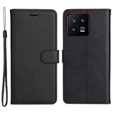 EIDERWOOD Xiaomi 13 Konstläder Flip Fodral m. Rem - Svart
