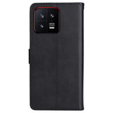 EIDERWOOD Xiaomi 13 Konstläder Flip Fodral m. Rem - Svart