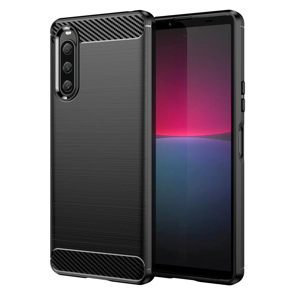 Sony Xperia 10 V Brushed Carbon Skal - Svart