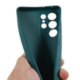 EIDERWOOD Samsung Galaxy S21 Ultra Fodrat Flexibelt Plast Skal - Grön