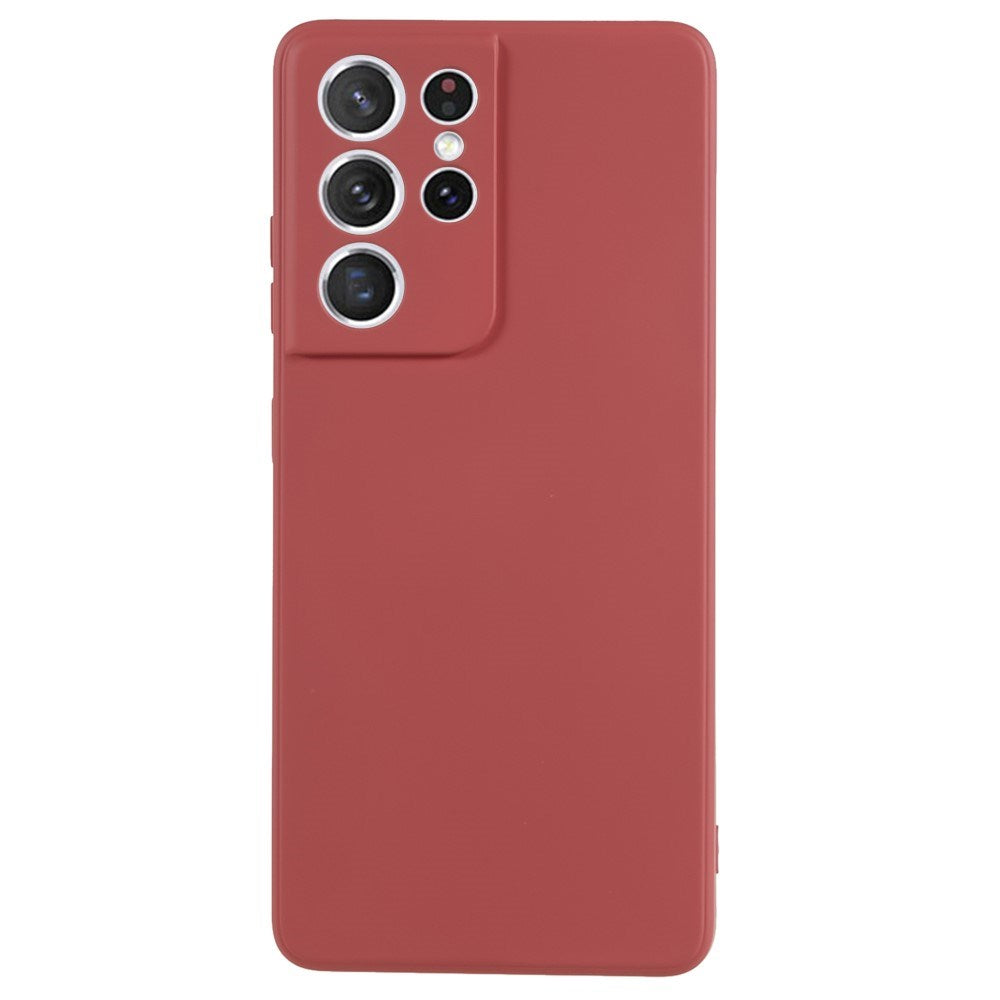 EIDERWOOD Samsung Galaxy S21 Ultra Fodrat Flexibelt Plast Skal - Mörkröd