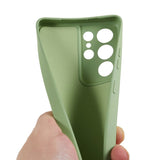 EIDERWOOD Samsung Galaxy S21 Ultra Fodrat Flexibelt Plast Skal - Ljusgrön