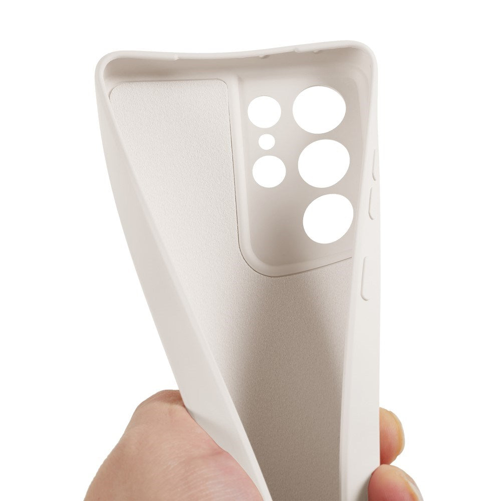 EIDERWOOD Samsung Galaxy S21 Ultra Fodrat Flexibelt Plast Skal - Beige