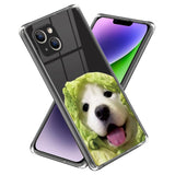 iPhone 14 Skal Flexibel Plast - Transparent / Hund i Sallad