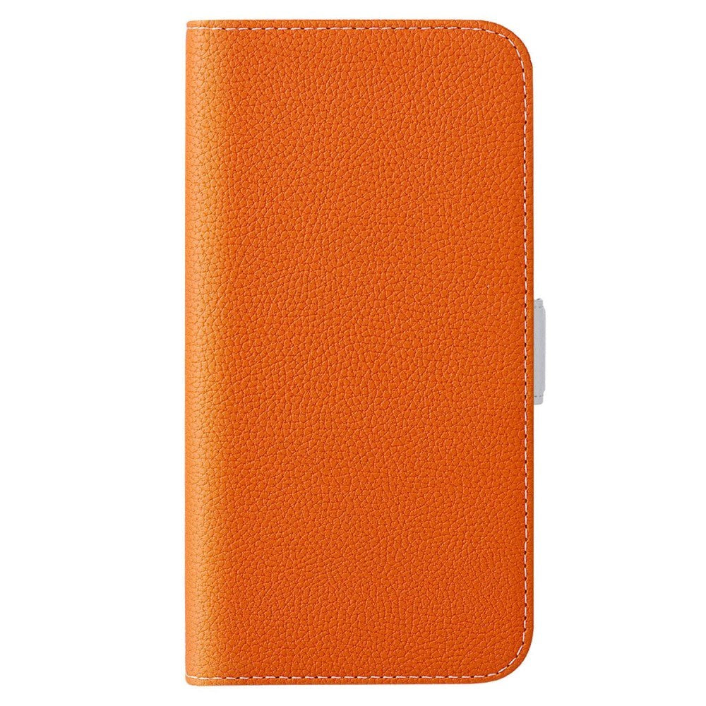 Samsung Galaxy A34 (5G) Plånboksfodral Imitationsläder Litchi-textur - Orange