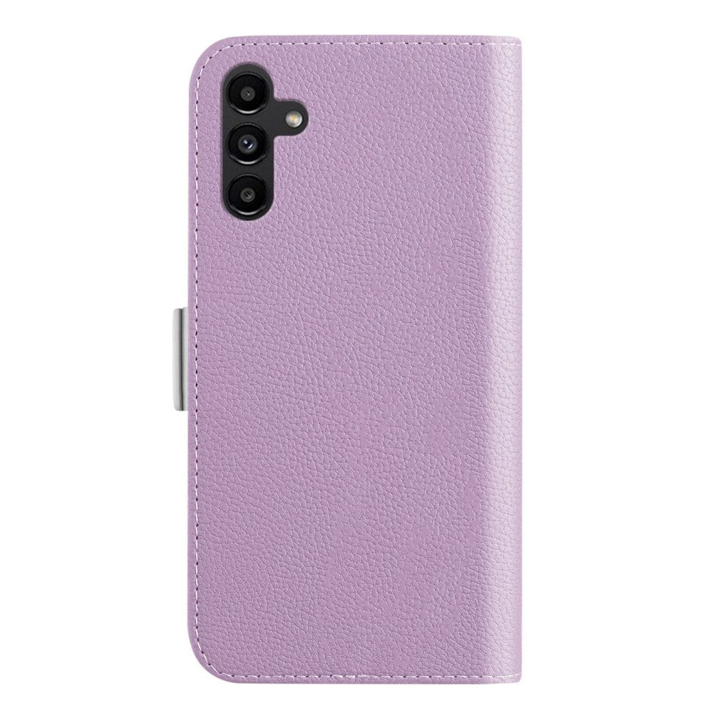 Samsung Galaxy A24 Plånboksfodral Imitationsläder Litchi-textur - Lila