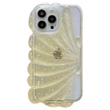 iPhone 13 Pro 3D Skal TPU-plast - Musselskal - Transparent / Gul