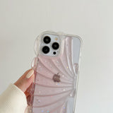 iPhone 13 Pro 3D Skal TPU-plast - Musselskal - Transparent / Gul