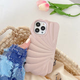 iPhone 14 Pro Flexibelt Skal - Seashell Design - Rosa