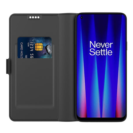 EIDERWOOD OnePlus Nord CE 3 Lite (5G) Konstläder Fodral med Korthållare & Ställfunktion - Svart
