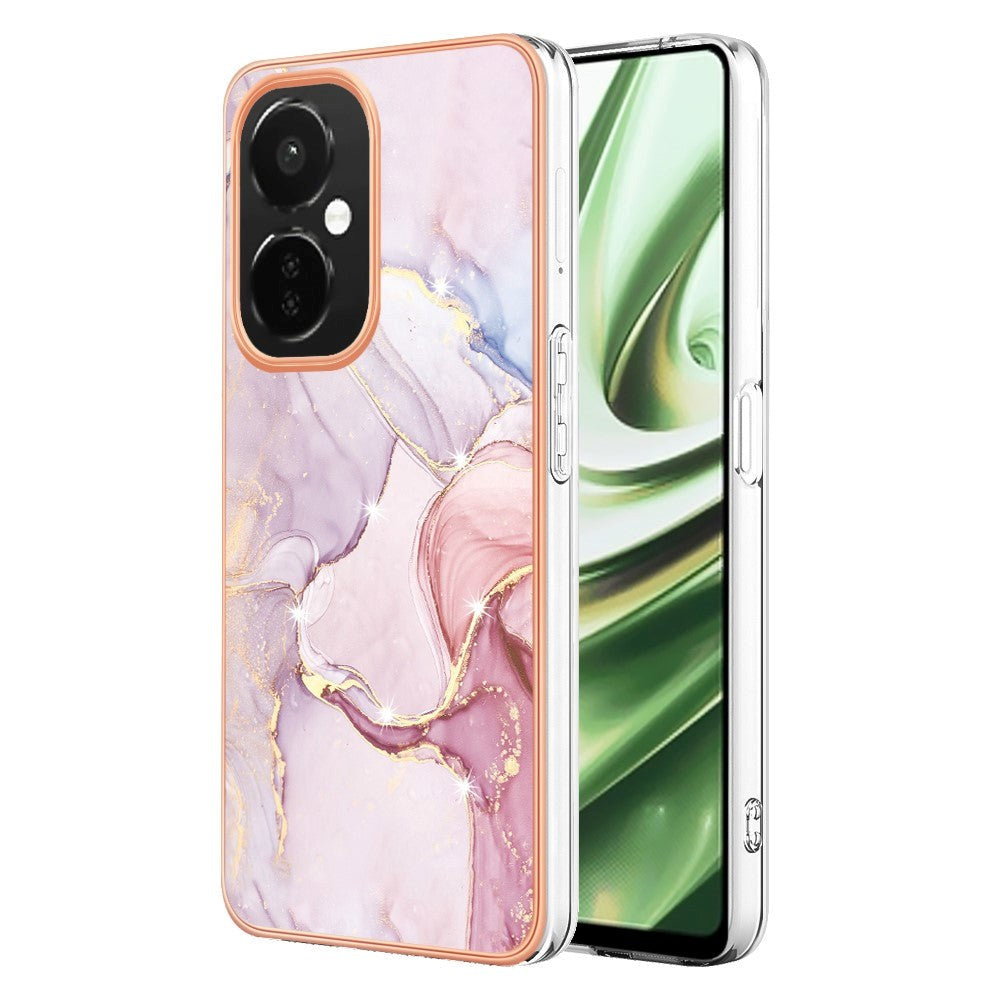 OnePlus Nord CE 3 Lite (5G) Hybrid Plast Skal - Rosa Marmor