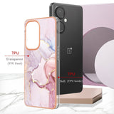 OnePlus Nord CE 3 Lite (5G) Hybrid Plast Skal - Rosa Marmor