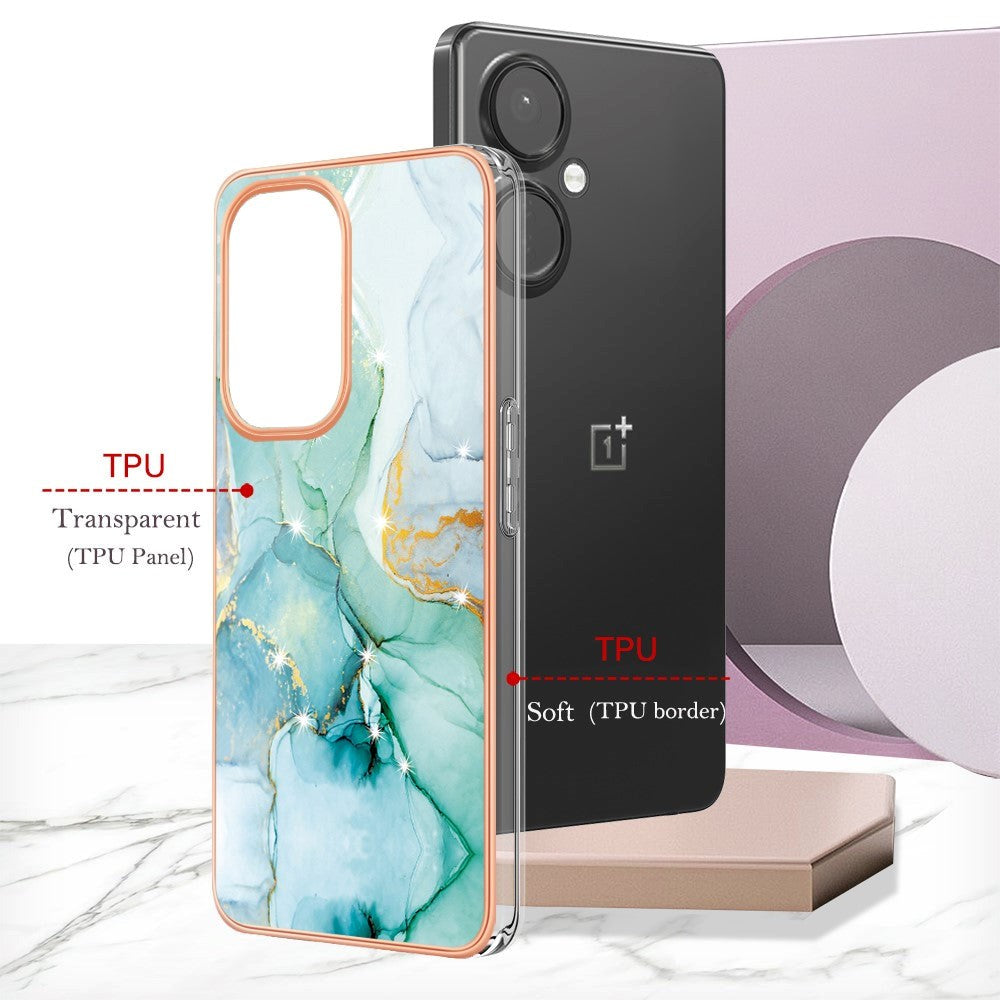 OnePlus Nord CE 3 Lite (5G) Hybrid Plast Skal - Turkos Marmor