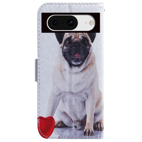 Google Pixel 8 PU-Läder Plånboksfodral m. Tryck - Pug