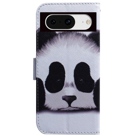 Google Pixel 8 PU-Läder Plånboksfodral m. Tryck - Panda