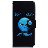 Google Pixel 8 PU-Läder Plånboksfodral m. Tryck - "Don't Touch My Phone"